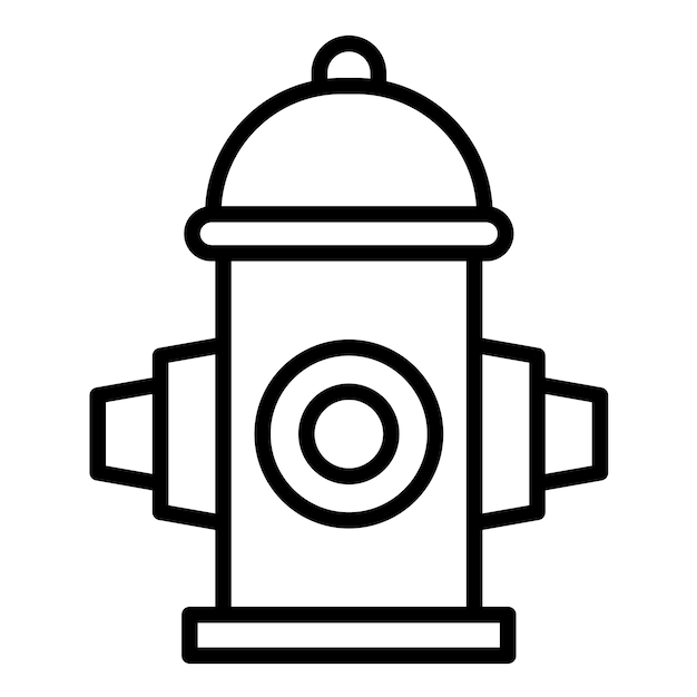 Estilo de la ilustración del vector de la boca de incendios
