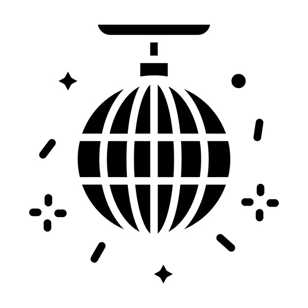 Estilo de ilustración del vector de la bola de discoteca