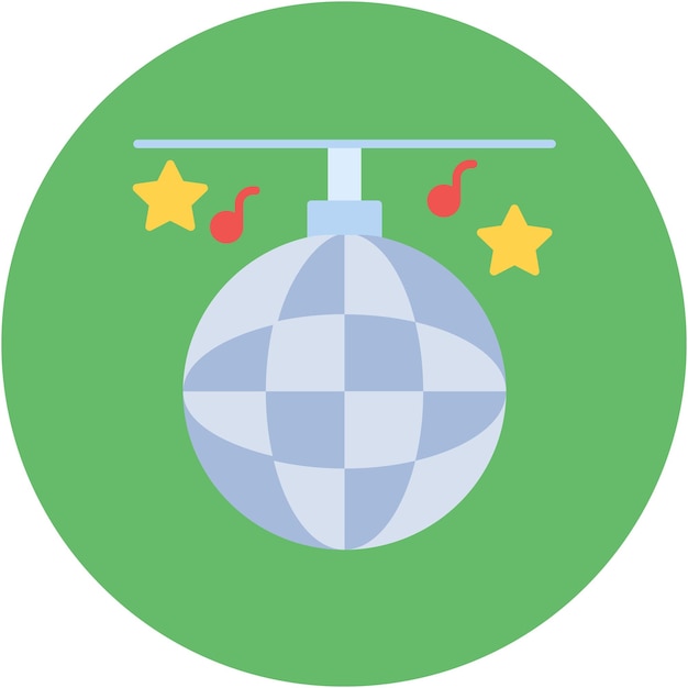 Estilo de ilustración del vector de la bola de discoteca