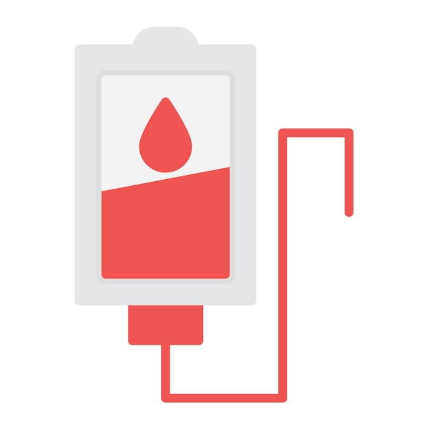 Estilo de ilustración del vector de la bolsa de sangre