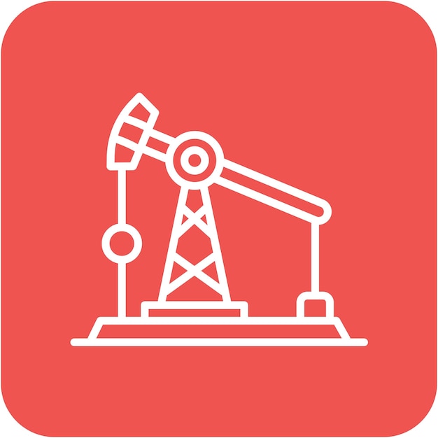 Estilo de ilustración del vector de la bomba de aceite