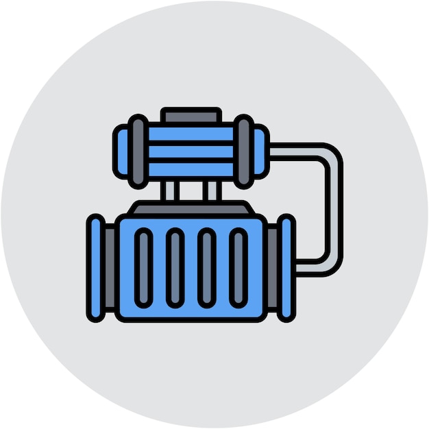Estilo de ilustración del vector de la bomba de agua