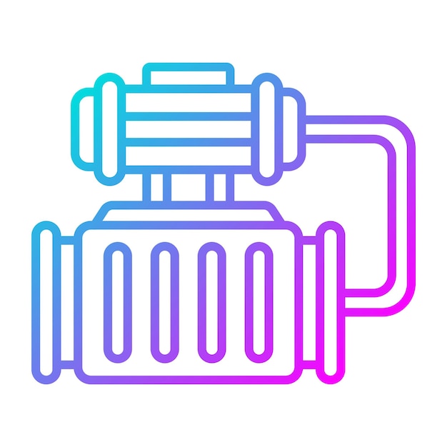 Estilo de ilustración del vector de la bomba de agua