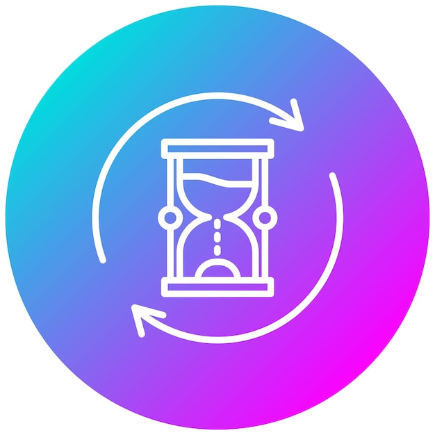 Estilo de ilustración del vector de bucle de tiempo