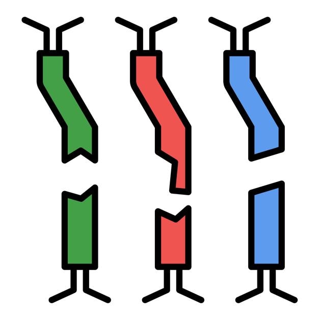 Estilo de ilustración del vector de cable roto