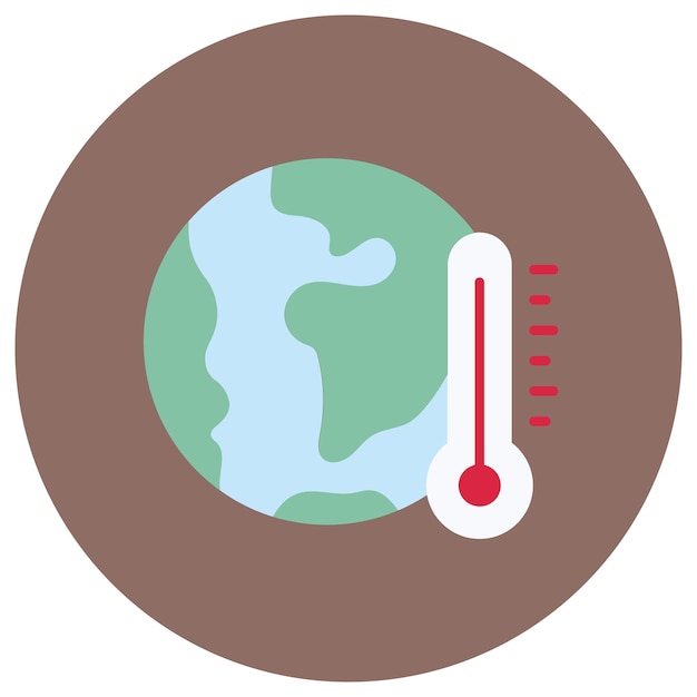 Estilo de ilustración del vector del calentamiento global