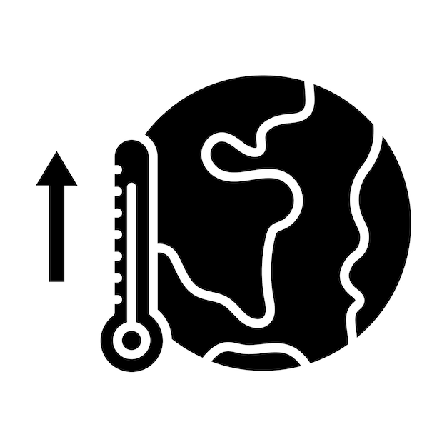 Estilo de ilustración del vector del calentamiento global