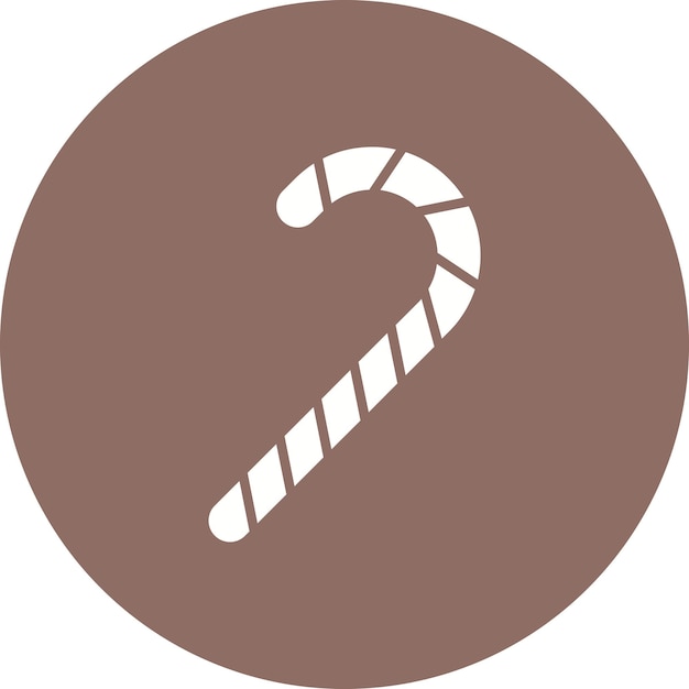 Estilo de ilustración del vector de la caña de caramelo