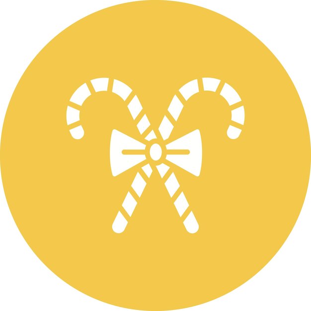 Estilo de ilustración del vector de la caña de caramelo
