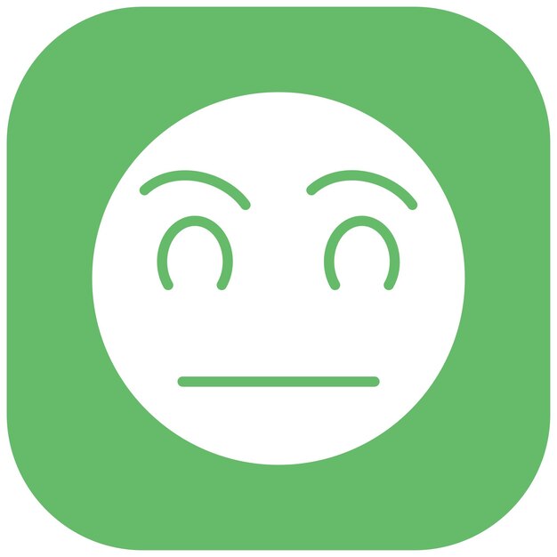 Estilo de ilustración del vector de la cara neutral