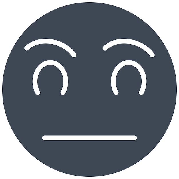 Estilo de ilustración del vector de la cara neutral