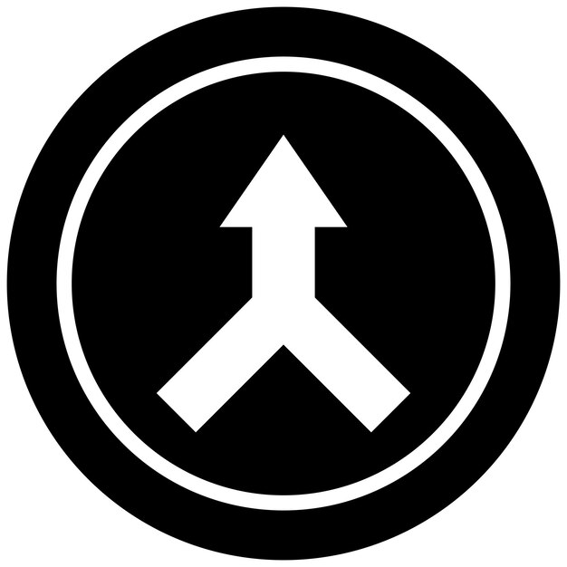 Estilo de ilustración del vector de carretera convergente