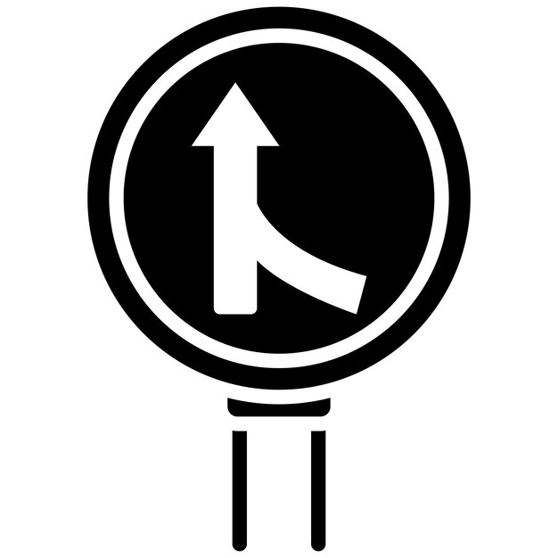 Estilo de ilustración del vector de la carretera de fusión