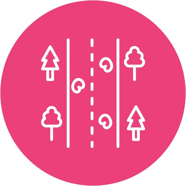 Estilo de ilustración del vector de carretera sin sellar