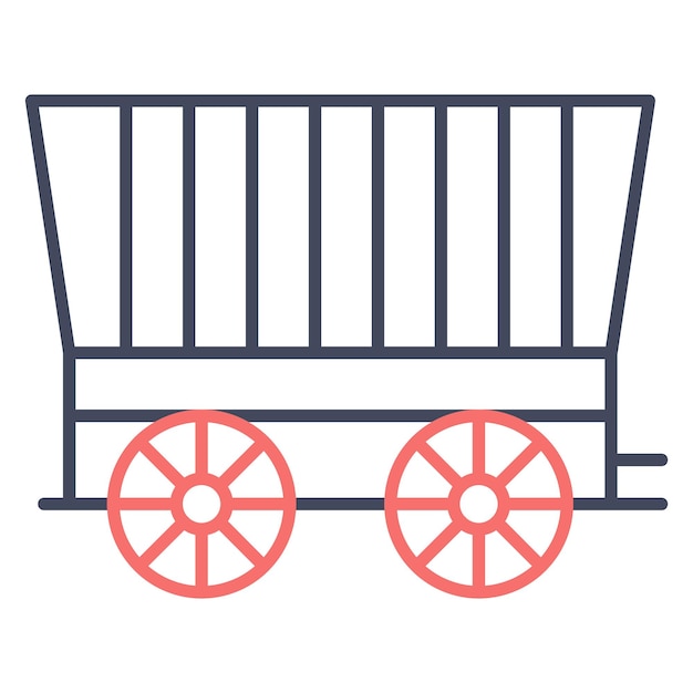 Estilo de ilustración del vector del carro del desierto