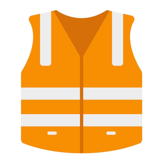 Estilo de ilustración del vector del chaleco de trabajo