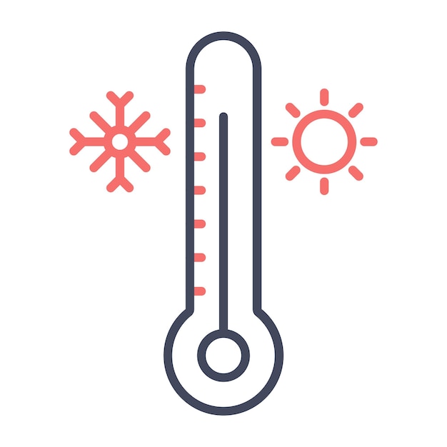 Estilo de la ilustración del vector de climatización