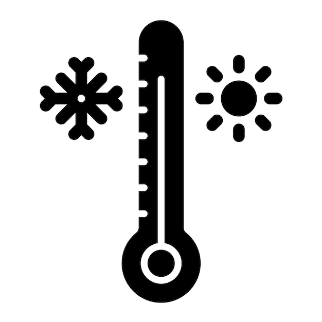 Estilo de la ilustración del vector de climatización