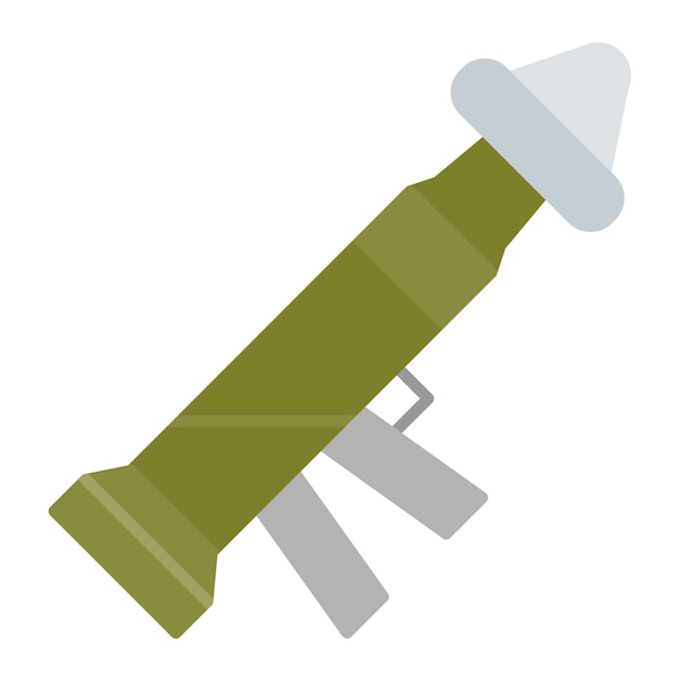 Estilo de ilustración del vector de cohetes del ejército