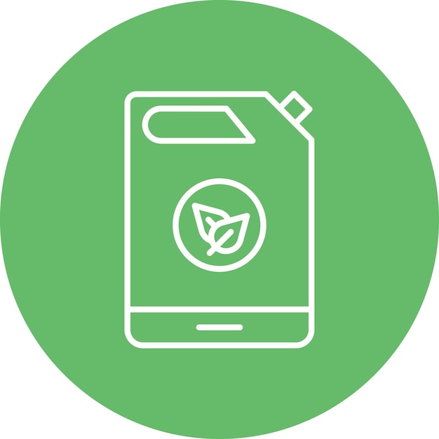 Estilo de ilustración del vector de combustible ecológico