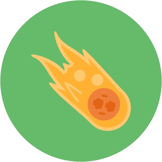Estilo de la ilustración del vector del cometa