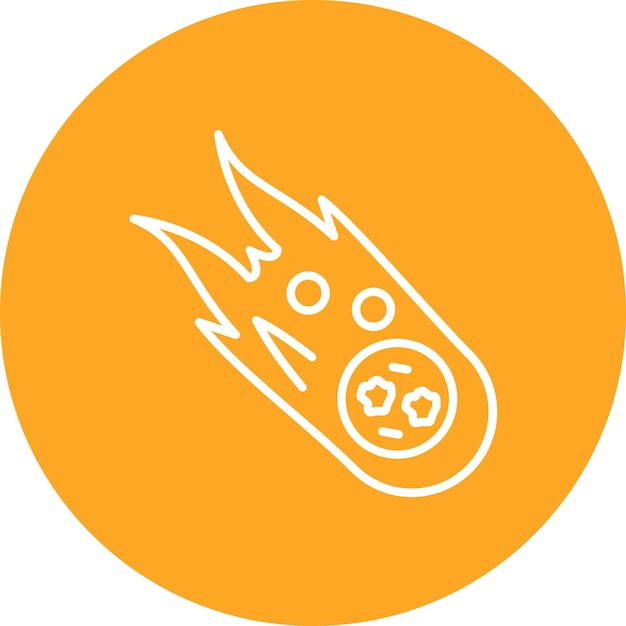 Estilo de la ilustración del vector del cometa