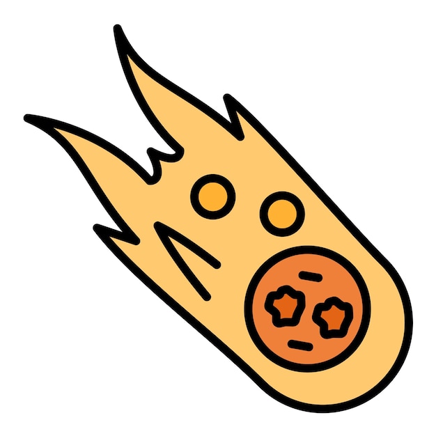 Estilo de la ilustración del vector del cometa