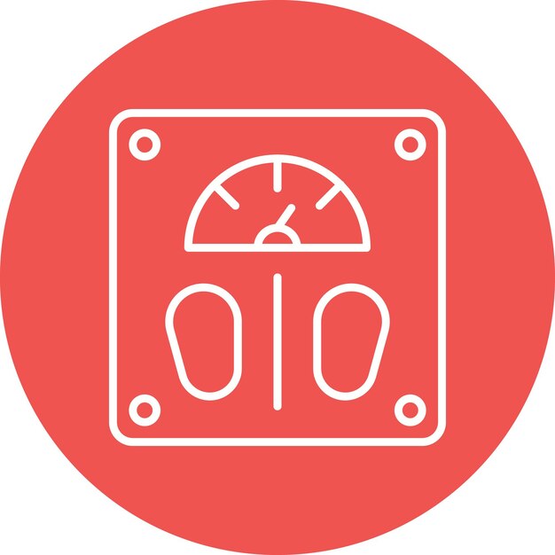 Estilo de la ilustración del vector de comprobación de peso