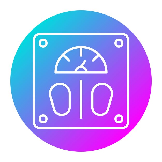 Estilo de la ilustración del vector de comprobación de peso