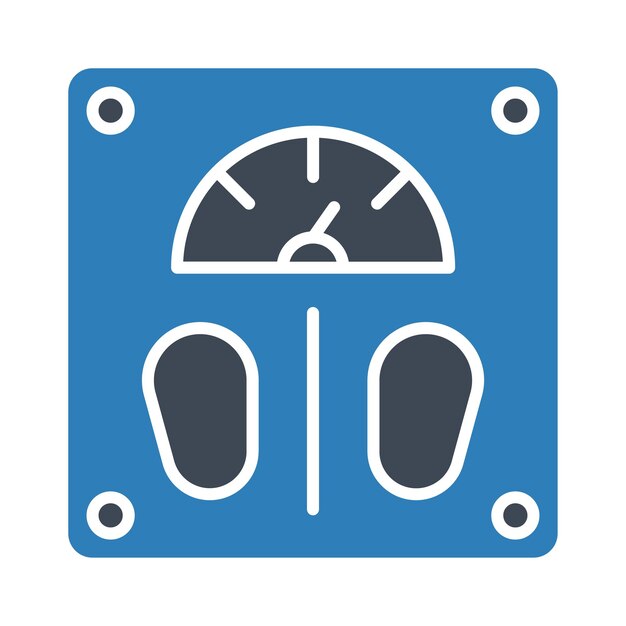 Estilo de la ilustración del vector de comprobación de peso