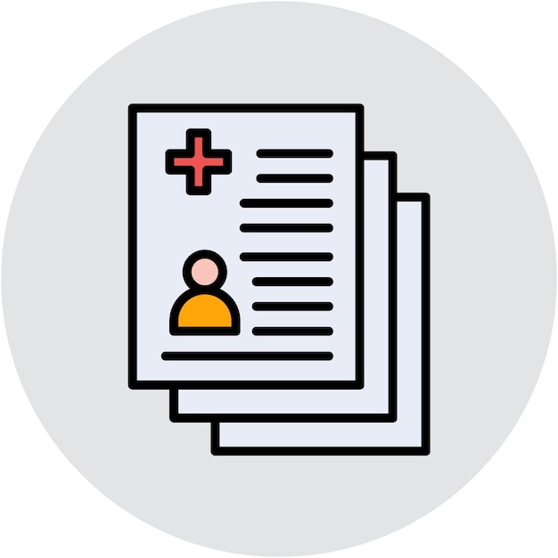 Estilo de la ilustración del vector de comprobación de salud