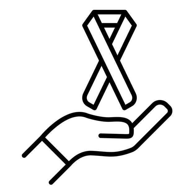 Estilo de ilustración del vector de concienciación sobre el cáncer