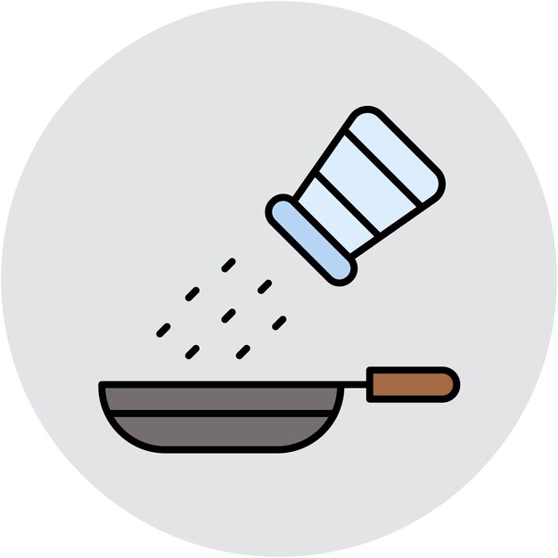 Estilo de la ilustración del vector de condimentos alimenticios