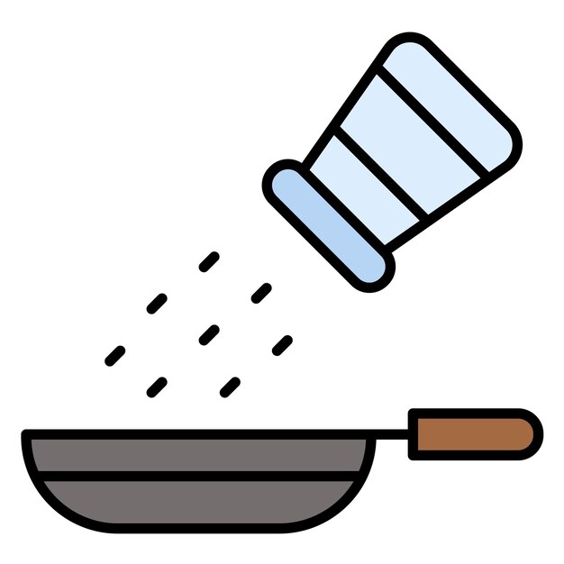 Estilo de la ilustración del vector de condimentos alimenticios
