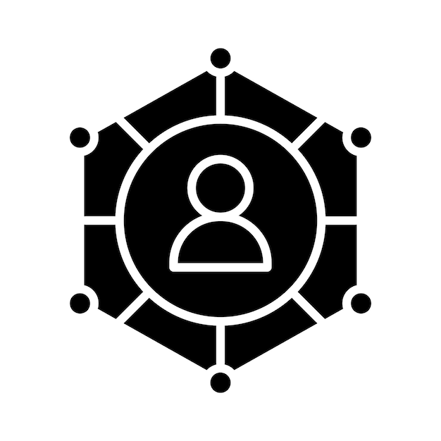 Estilo de ilustración del vector de conexión del usuario