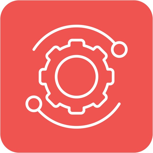 Estilo de la ilustración del vector de configuración