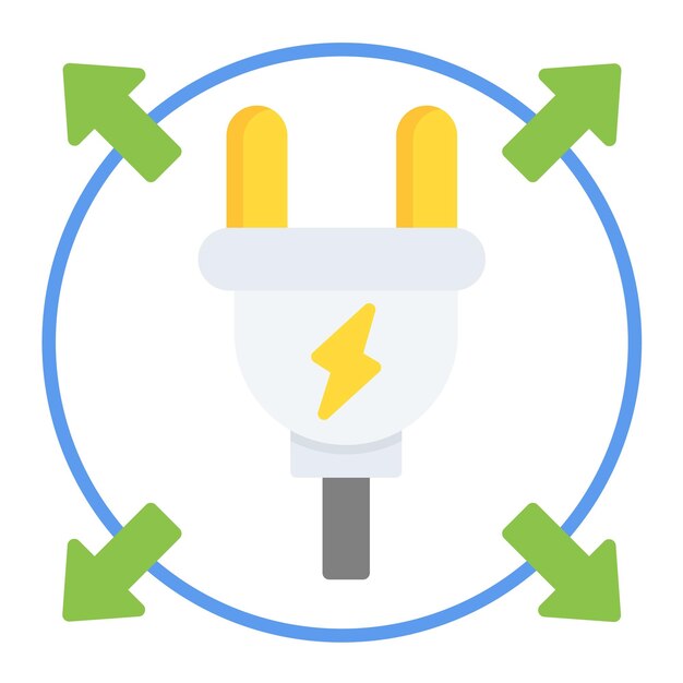 Vector estilo de ilustración del vector de consumo de energía