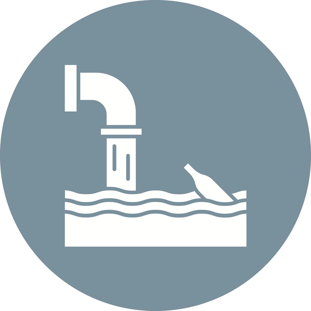 Estilo de ilustración del vector de contaminación del agua