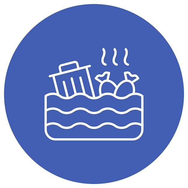 Estilo de ilustración del vector de contaminación del agua
