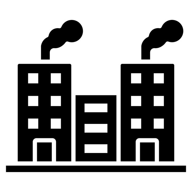 Estilo de ilustración del vector de contaminación de la ciudad
