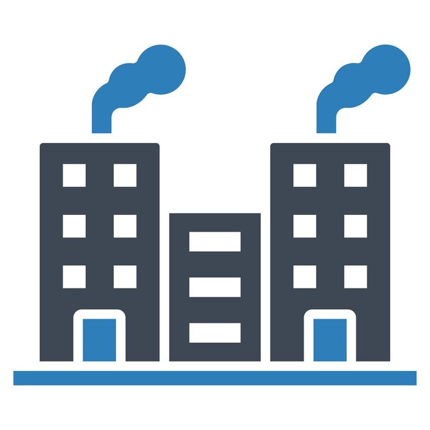 Estilo de ilustración del vector de contaminación de la ciudad
