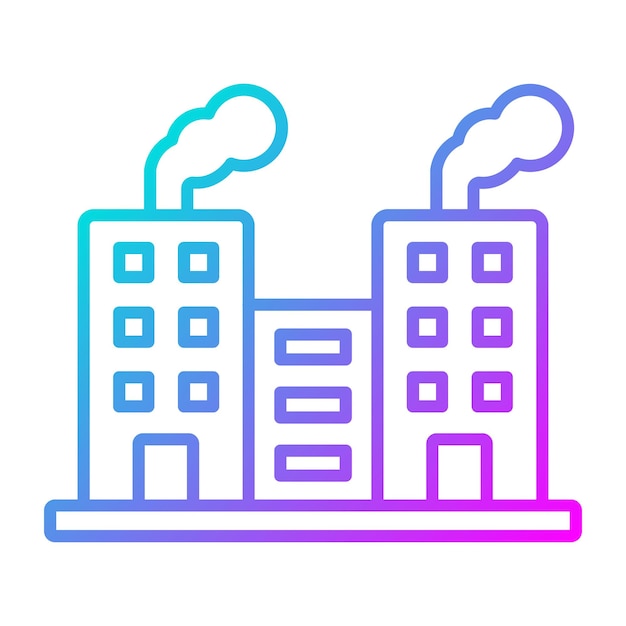 Estilo de ilustración del vector de contaminación de la ciudad