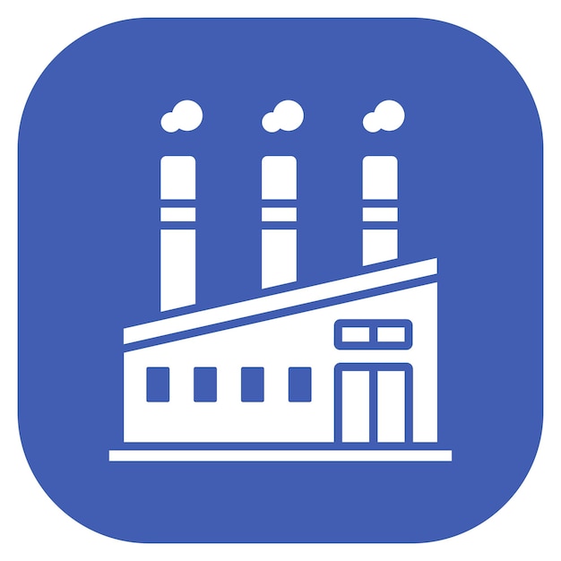 Estilo de ilustración del vector de contaminación de la fábrica