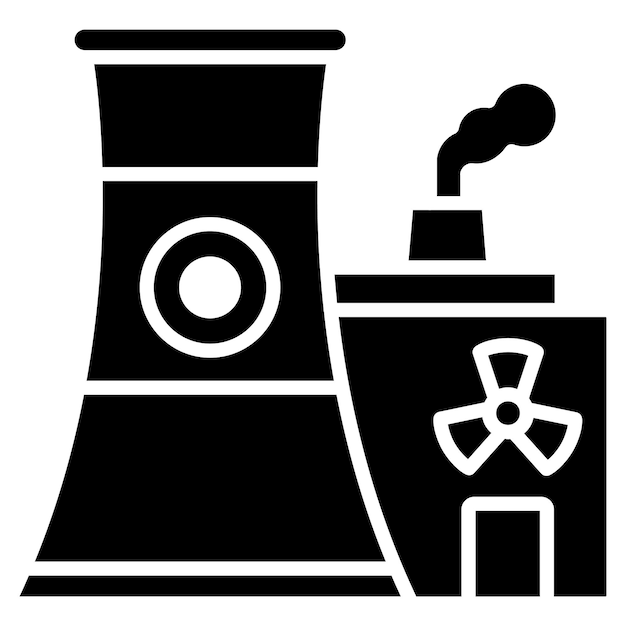 Estilo de ilustración del vector de la contaminación nuclear