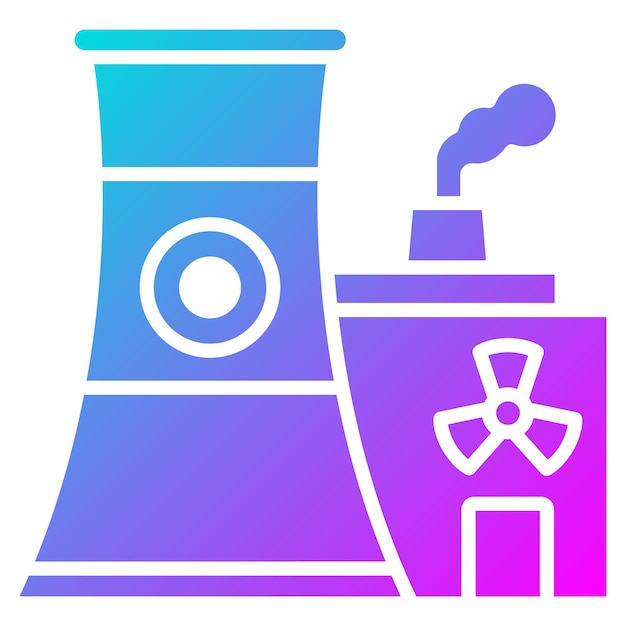 Estilo de ilustración del vector de la contaminación nuclear