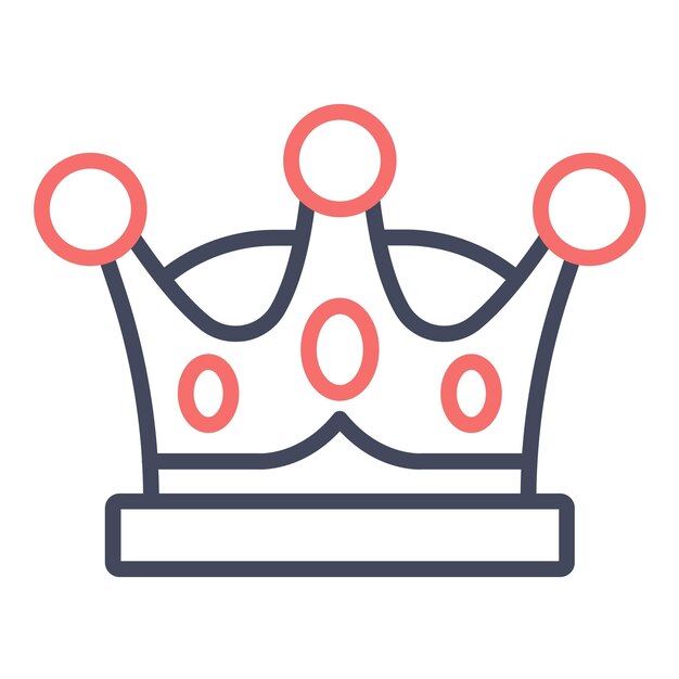 Estilo de ilustración del vector de la corona