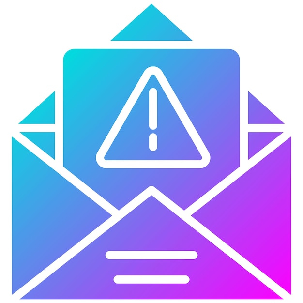 Estilo de la ilustración del vector de correo electrónico spam
