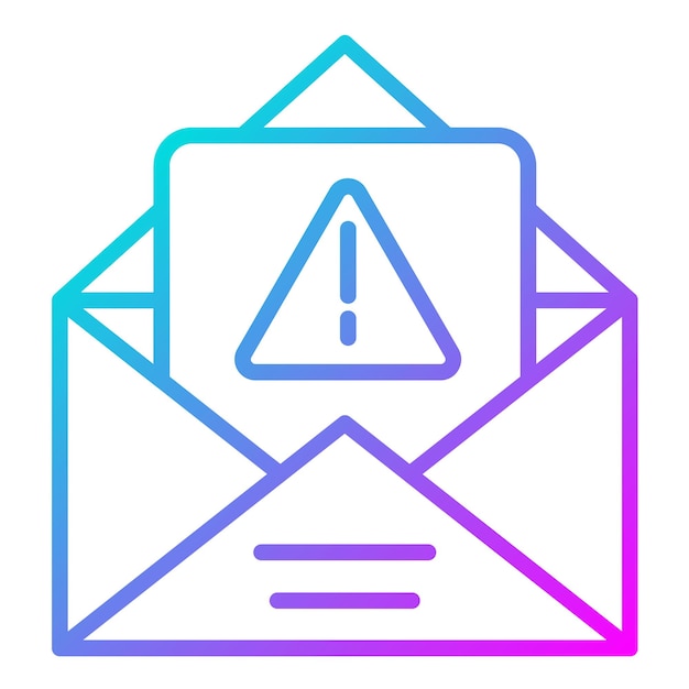 Estilo de la ilustración del vector de correo electrónico spam