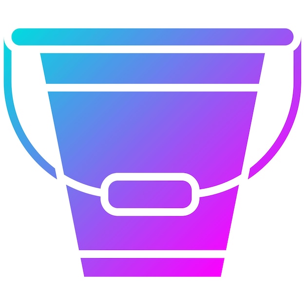 Estilo de la ilustración del vector de cubo de arena