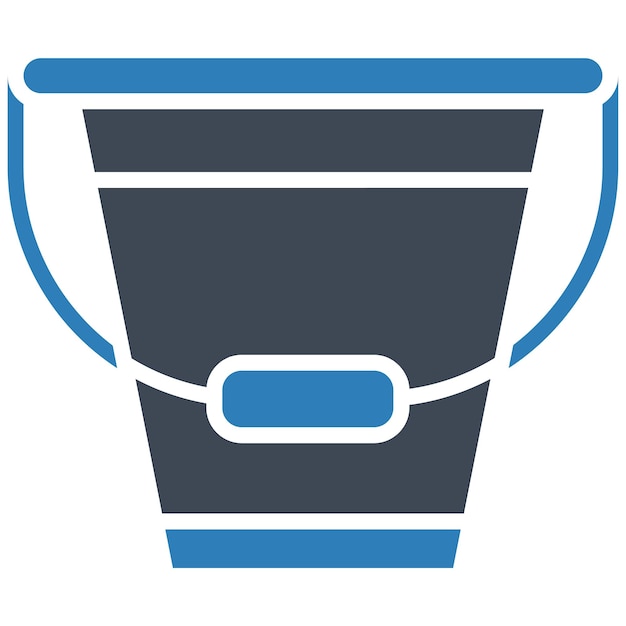 Estilo de la ilustración del vector de cubo de arena